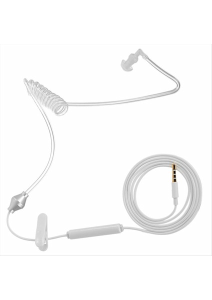 Tek Kulaklık 3,5mm Anti Radyasyon Mobil Telefon Kulak Telefon Beyaz Için Hava Borusu Mikrofonu (Yurt Dışından) indirimleri