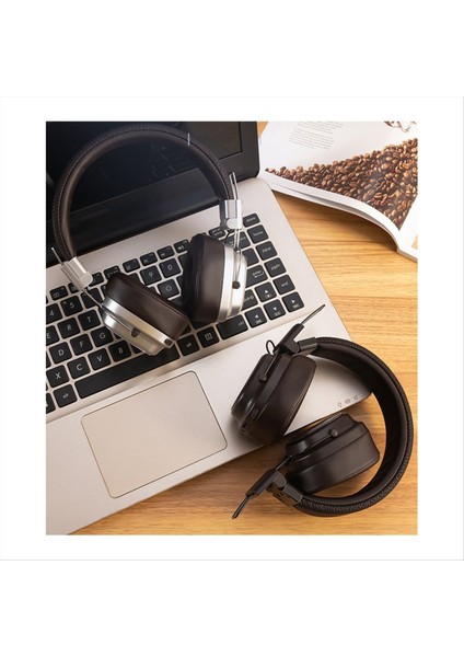 Retro Kulaklıklı Bluetooth Kulaklık Kablosuz Öğrenciler Için Sokak Fotoğrafçılığı Spor Kulaklıkları Siyah Çalışan (Yurt Dışından)