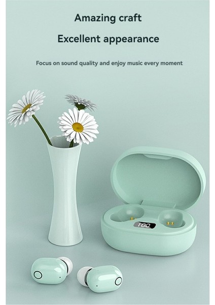 Kablosuz Bluetooth 5.0 Earbud Ipx5 Su Ter Düzeltili Kulaklıklar Dokunmatik Kontroller, Akıllı LCD Şarj Kılıfı 3D Stereo Bas, D (Yurt Dışından) fırsatları