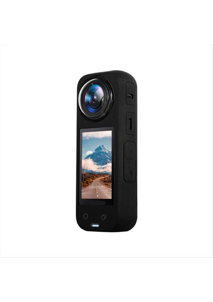 INSTA360 X4 Panorama Vücut Toz Geçirmez Damdan Tüm Yuvarlak Silikon Kılıf Kırmızı (Yurt Dışından) modelleri