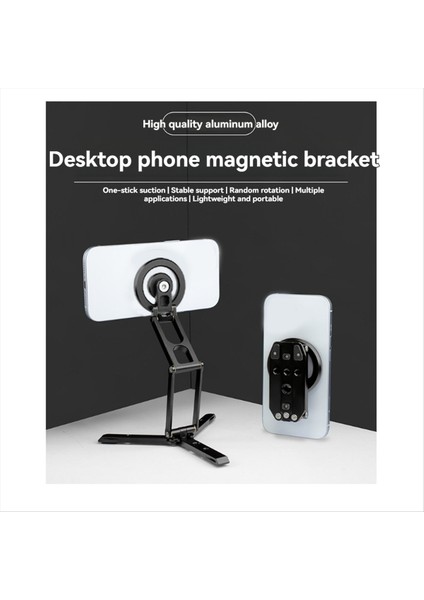 Katlanabilir Manyetik Telefon Tripod Stant Selfie Sopa Masaüstü Manyetik Telefon Tutucusu Video Fotoğrafçılığı Vlog Livestreaming (Yurt Dışından) fiyatları