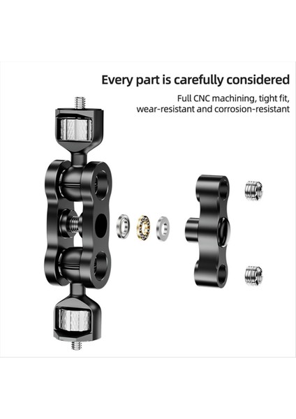 Tm-5 Mafsallı Sihirli Kol Tripod Telefon Kipi Için Çift Top Kafası ile LED Işık LCD Monitör Mikrofonu Için Vida (Yurt Dışından) modelleri