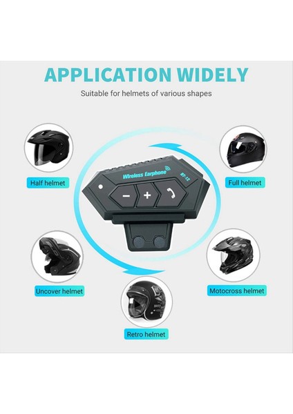 Kasklar Için Kablosuz Bluetooth Kulaklıklar Elektrikli Motosiklet Binicilik Çağrıları BT12 Kask Bluetooth Kulaklıklar (Yurt Dışından) modelleri
