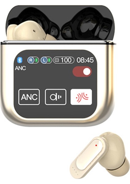 Kablosuz Gürültü Engelleme Kulaklıkları Bluetooth 5.4 Bas Stereo Kulakbud+Led Güç Ekranı Şarj Kasası Su Geçirmez Spor C (Yurt Dışından)