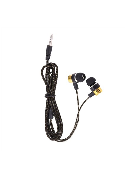 1.1m Yansıtıcı Fiber Bez Hattı Gürültü Izole Stereo Kulak Içi Kulaklık Kulaklıkları 3,5 mm Jack Standart Altın (Yurt Dışından) fiyatları