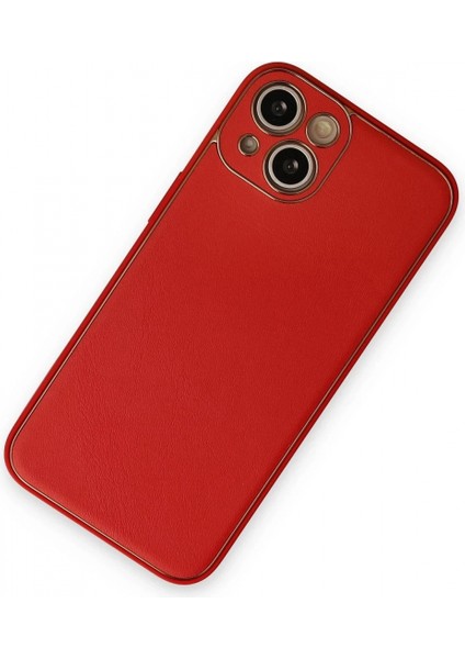 iPhone 14 Plus Kılıf Coco Deri Silikon Kapak - Kırmızı fiyatları
