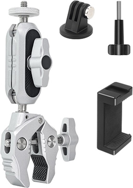 Spor Kamera Braketi Seti Bisiklet Braketi GOPRO12 Için Uygun INSTA360 Spor Kamera Motosiklet Yengeç Kelepçesi (Yurt Dışından)