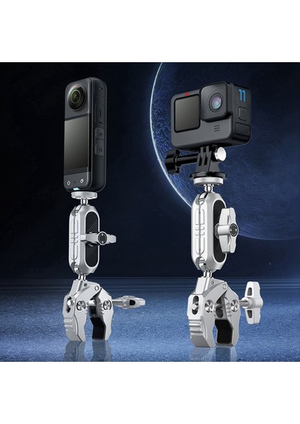 Spor Kamera Braketi Seti Bisiklet Braketi GOPRO12 Için Uygun INSTA360 Spor Kamera Motosiklet Yengeç Kelepçesi (Yurt Dışından) fiyatları