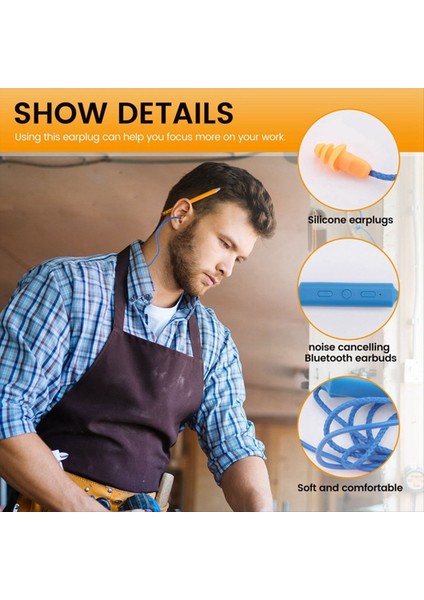 2 Adet Kulaklık Bluetooth Kulak Tıkaçları Iş, Işitme Koruması, Gürültü Bastırma, Şantiyeler, Gürültülü Yerler (Yurt Dışından) fiyatları
