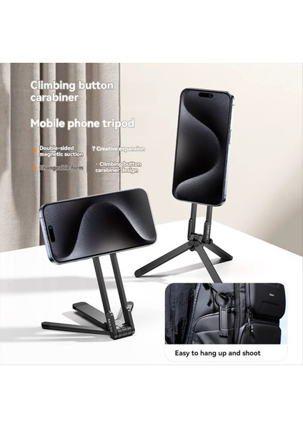 Ulanzi MA30 Karabıner Moyda Moyda Trıpod Taşınabilir Manyetik Telefon Tutucu Video Işık Açık Seyahat Vlog Livestreaming (Yurt Dışından) indirimleri