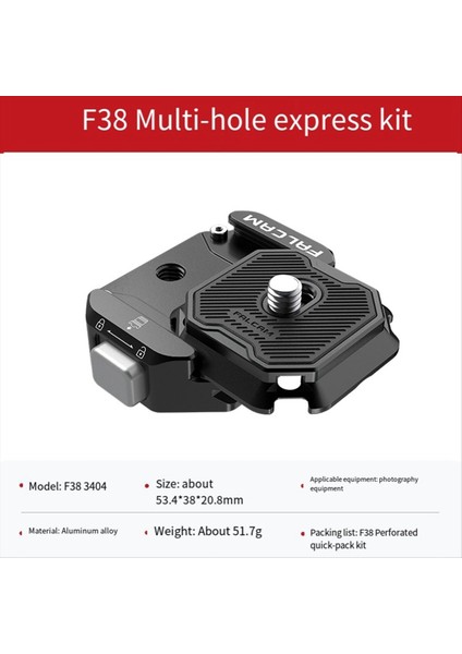 Falcam F38 Çok Delikli Hızlı Serbest Bırakma Plakası Kiti Tripod Montaj Adaptör Hızlı Serbest Bırakma Plakası Kamera Aksesuarları (Yurt Dışından) fırsatları