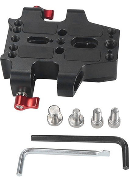 Kamera Kafesi Taban Taban Tripod Montaj Plakası Kamera Aksesuarları Için Çift 15MM Kutuplu Ray Kelepçelerine Sahip Evrensel Taban Plakası (Yurt Dışından)