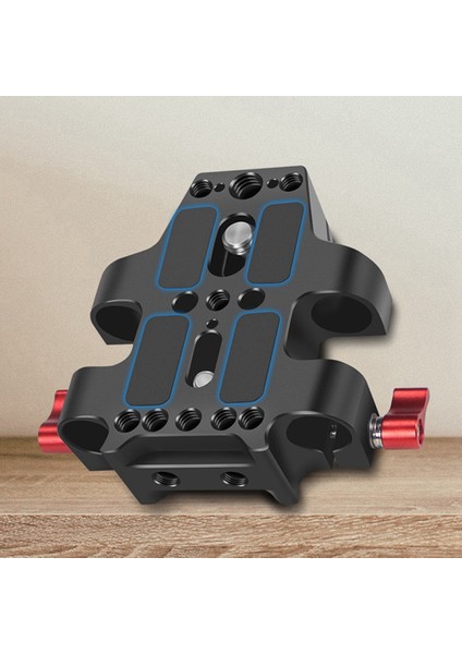 Kamera Kafesi Taban Taban Tripod Montaj Plakası Kamera Aksesuarları Için Çift 15MM Kutuplu Ray Kelepçelerine Sahip Evrensel Taban Plakası (Yurt Dışından) indirimleri