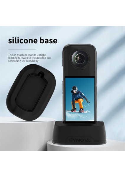 INSTA360 X4 Silikon Stand Taban Tutucu Montajı Için Cynova Insta 360 X4 Aksiyon Kamera Aksesuarları (Yurt Dışından)