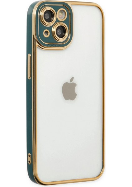 iPhone 14 Plus Kılıf Liva Lens Silikon - Yeşil