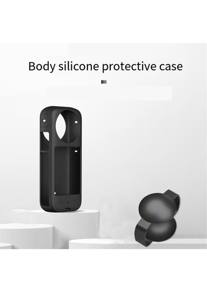 INSTA360 X4 Koruyucu Aksesuar Kiti Sabit Kılıfı Içerir Eva Koruyucu Kapak Temel Cam Film Silikon Kılıf Kiti (Yurt Dışından)