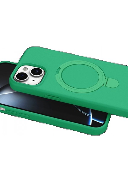 Apple iPhone 14 Regal Magsafe Standlı Kapak - Yeşil fırsatları