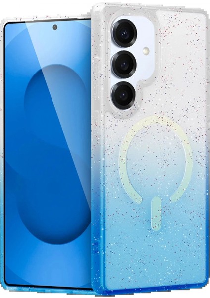 Samsung Galaxy S25 Pummel Shiny Magsafe Kapak - Mavi