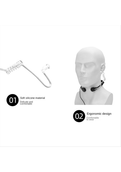 Walkie-Talkie Kulaklığı Uzatılabilir Ayarlanabilir Laringeal Kontrol Mikrofonu Baofeneng UV-5R BF-888S için Kulaklık (Yurt Dışından) fırsatları