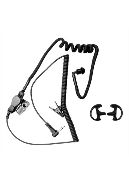 3,5mm Monaural Kulaklık Yay Hava Tüpü Değiştirme Walkie Tallie Earplug Radyo Kulaklık Kulaklığı Bed (Yurt Dışından)