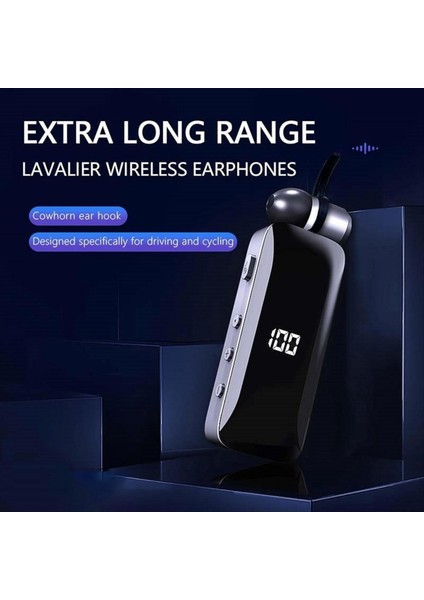 LED Güç Dijital Ekran Bluetooth Kablosuz Kulaklıklar Geri Çekilebilir Yakalı Klip (Yurt Dışından) modelleri