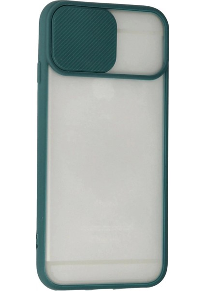 iPhone 6 Plus Kılıf Palm Buzlu Kamera Sürgülü Silikon - Yeşil modelleri