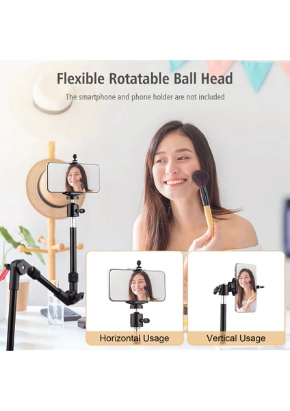 1/4 St-01 Bracket Enlikli Katlanabilir Masa Montajı Stand Stand Balajı Dolgu Işık LED Halka Işık Kamera Akıllı Telefon (Yurt Dışından) fiyatları