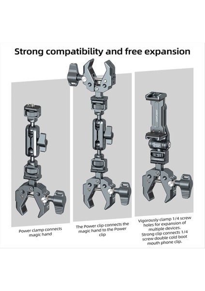 Dslr Kamera Için Nato Tabanlı Çok Işlevli Yengeç Pençesi Süper Kelepçe Mikrofon LED Işıkları Izler Için Güçlü Sabit Kelepçe (Yurt Dışından) fiyatları
