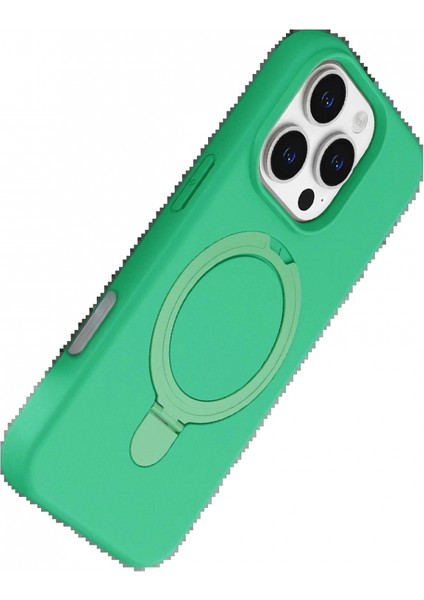 Apple iPhone 16 Pro Regal Magsafe Standlı Kapak - Yeşil modelleri