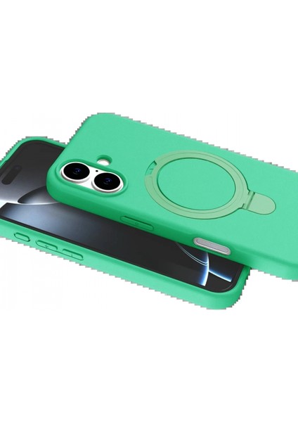 Apple iPhone 16 Plus Regal Magsafe Standlı Kapak - Yeşil fiyatları