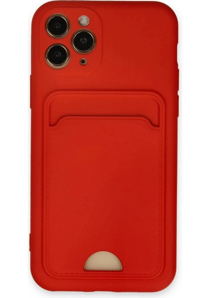 iPhone 11 Pro Kılıf Kelvin Kartvizitli Silikon - Kırmızı