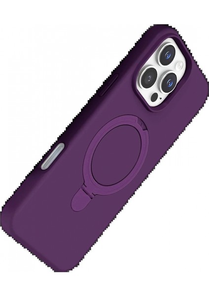 Apple iPhone 16 Pro Max Regal Magsafe Standlı Kapak - Derin Mor modelleri