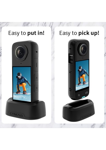 INSTA360 X4 Silikon Stand Taban Tutucu Montajı Için Cynova Insta 360 X4 Aksiyon Kamera Aksesuarları (Yurt Dışından) fırsatları