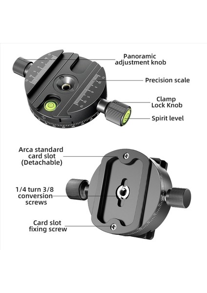 3x Panoramik Dönen Hızlı Serbest Bırakma Plakası Kelepçesi Tripod Gimbal Evrensel Kelepçe Slr Kamera Fotoğrafçılık Hızlı Bırakma Taban (Yurt Dışından) modelleri