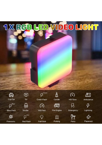 Tam Renkli Rgb LED Video Işık 3000K-6000K Mini Dolgu Tip C Cep Kamera Sıcak Ayakkabı Işığı (Yurt Dışından) fırsatları
