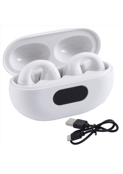 WirelessBluetooth kulaklık, kulak kemiği iletim klipsli kulak hareketine girmez TWS gürültü azaltma çalıştıran su geçirmez (Yurt Dışından)