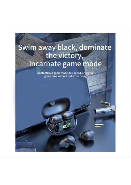 Mini Görünmez Uyku Kulaklıkları Bluetooth 5.3 Hıfı Stereo Kulaklıklar Iş Için Mikrofonlu Düşük Gecikmeli Kablosuz Kulaklıklar, Müzik C (Yurt Dışından)