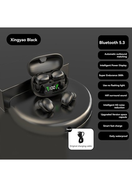 Mini Görünmez Uyku Kulaklıkları Bluetooth 5.3 Hıfı Stereo Kulaklıklar Iş Için Mikrofonlu Düşük Gecikmeli Kablosuz Kulaklıklar, Müzik C (Yurt Dışından) modelleri