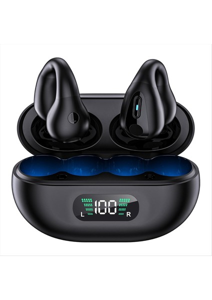 Wirelessbluetooth Kulaklık, Kulak Kemiği Iletim Klipsli Kulak Hareketine Girmez Tws Gürültü Azaltma Çalıştıran Su Geçirmezlik (Yurt Dışından)