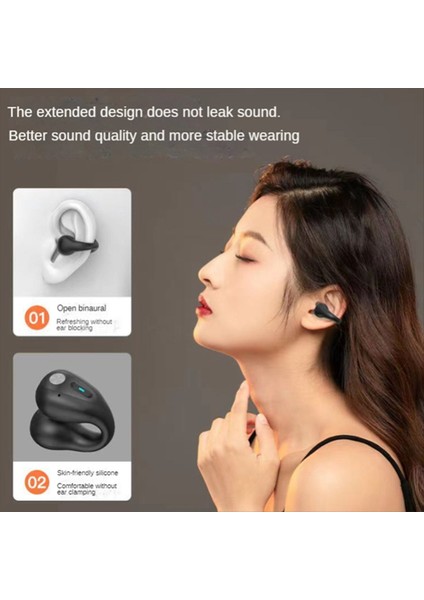 Wirelessbluetooth Kulaklık, Kulak Kemiği Iletim Klipsli Kulak Hareketine Girmez Tws Gürültü Azaltma Çalıştıran Su Geçirmezlik (Yurt Dışından) modelleri