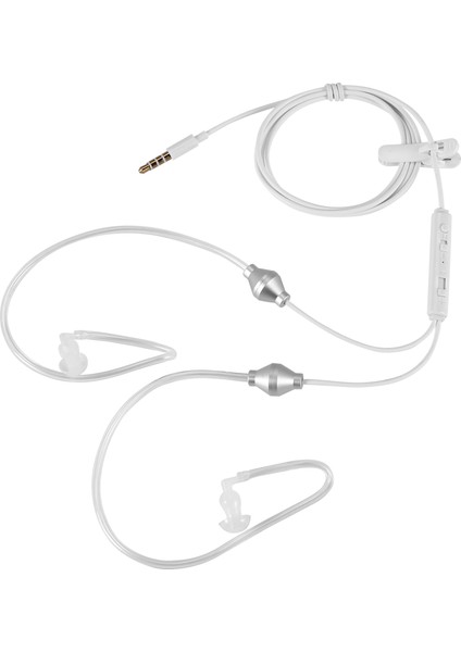 3,5mm Stereo Hava Tüpü Kablolu Kulaklık Anti-Radyasyon Binaural Kulaklıklar Gürültü Izole Earbuds Mobilephone Için Micr (Yurt Dışından)