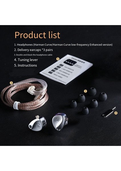 Kz Castor Hifi Kulaklıklar 2 Dinamik Kulak Ayarlanabilir Kablolu Kulaklıklar Buğdaysız Iptal Kulaklıkları (Yurt Dışından)