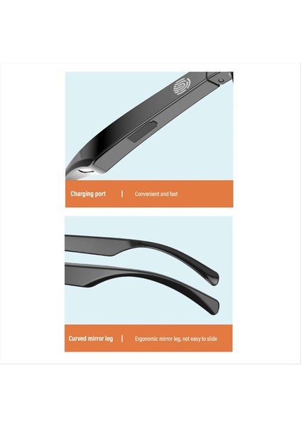 Yeni Akıllı Bluetooth V5.3 Güneş Gözlüğü Gözlükleri Açık Hava Spor Kulağı Hifi Siyah Teknoloji Anti-Touch Uv (Yurt Dışından) fırsatları