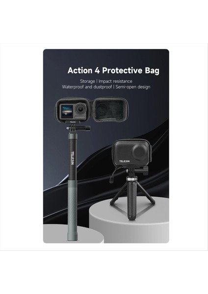 Telesin Mini Depolama Koruma Çantası 3 Işlem 3 Taşıma Otomatı Kamera Aksesuarları (Yurt Dışından) modelleri