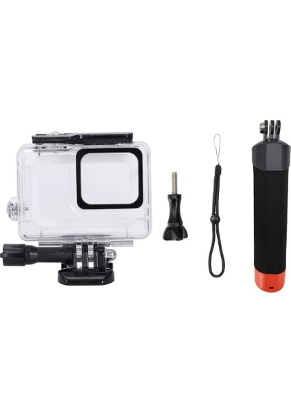 1pcs Gopro Kahraman Için Su Geçirmez Muhafaza 7 Beyaz ve Kahraman ve 1pcs Su Geçirmez Yüzen El Kavrama Kolu Dalış Montaj Kiti (Yurt Dışından)