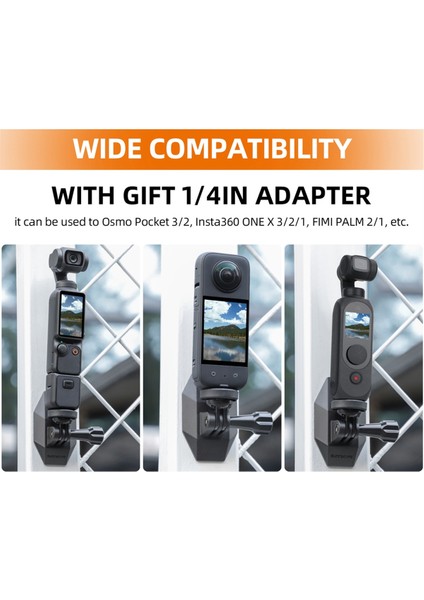 Osmo Cept Için Sunnylife Genişletme Braketi 3 INSTA360 Go3 Spor Kamera Taban Genişletme Adaptör Braketi (Yurt Dışından)