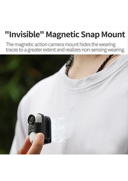 Sunnylife Manyetik Boyun Braketi INSTA360 Go 3 Göğüs Manyetik Boyun Braketi Birinci Kişi Çekim Git 3 Braket (Yurt Dışından) indirimleri