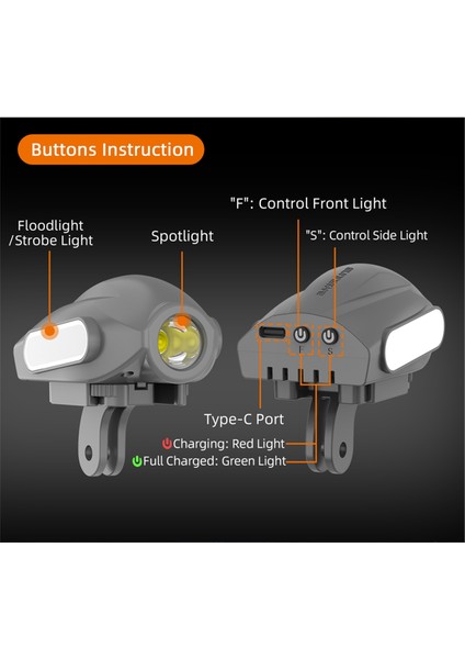 Avata2 Mount Genişletme Aksesuarları Için Sunnylife Searchlight Montaj Kiti INSTA360 Go3 Spor Kamera Montajları (Yurt Dışından)