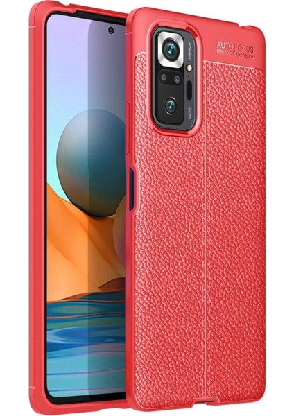 Xiaomi Redmi Note 10 Pro Kılıf Auto Focus Kapak - Kırmızı