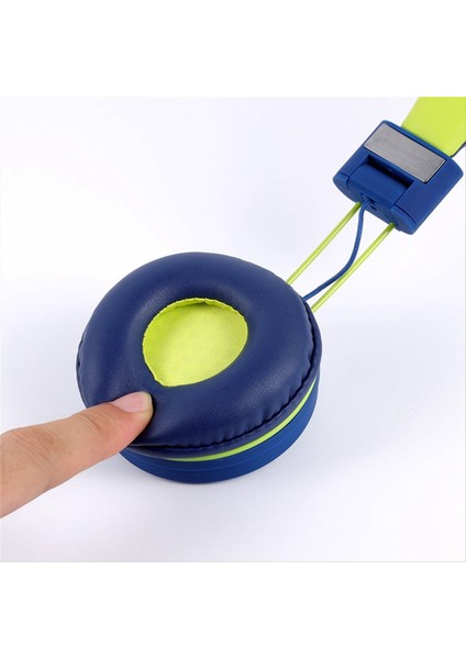 Çocuk Kulaklık Kulaklıkları Kablolu Kablolu Renkli Dizüstü Bilgisayar Tablet Telefon, Çevrimiçi Sınıf Kulaklıkları Öğrenmek Için, Mavi+Yeşil (Yurt Dışından) modelleri